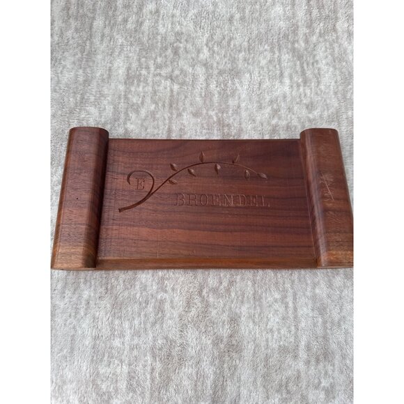 Scroll Wood Pedestal Stand Boho Eclectic Home Decor - Picture 5 of 7